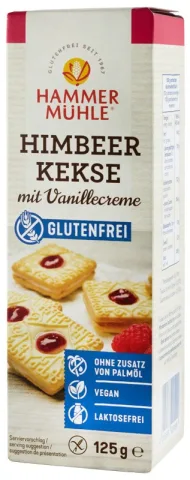 Biscuiti cu zmeura si crema de vanilie, 125g Hammer Muhle