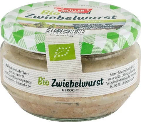 Specialitate bio din carne de porc cu ceapa, 160g