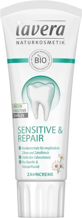 Pasta de dinti bio cu musetel, Sensitive si Repair, 75ml Lavera