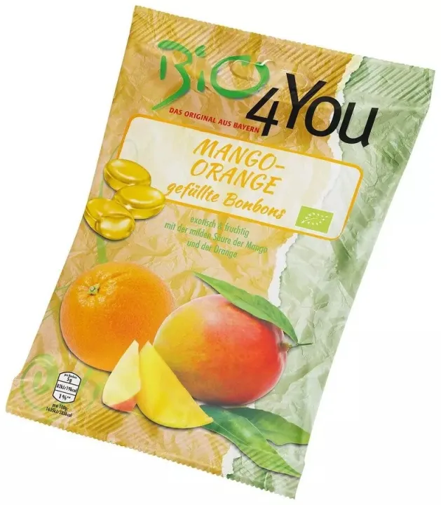Dropsuri bio cu mango si portocale 75g Bio 4 You