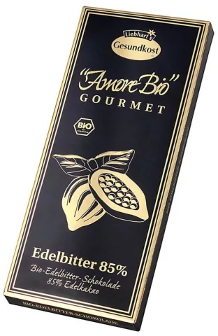 Ciocolata neagra, 85% cacao, 100g Liebhart's Amore Bio