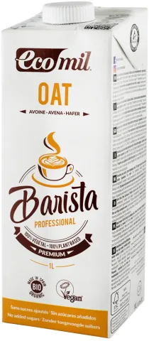 Barista, bautura vegetala bio de ovaz pentru cafea, 1000ml Ecomil