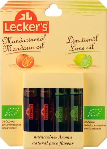 2 x Ulei de mandarine bio si 2 x ulei de limeta bio, x 2ml Lecker's