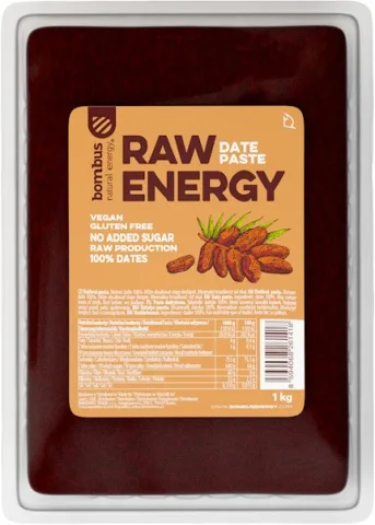 Superaliment: Pasta pura de curmale Raw Energy, fara gluten 1kg Bombus