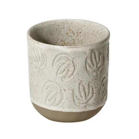 Cana din ceramica 200ml, cu design frunza