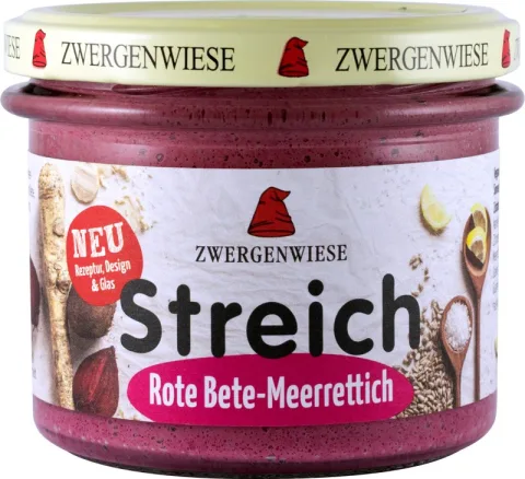 Crema tartinabila bio vegetala cu sfecla rosie si hrean, 180g Zwergenwiese