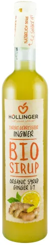 Sirop bio din ghimbir si lamaie, 500ml Hollinger