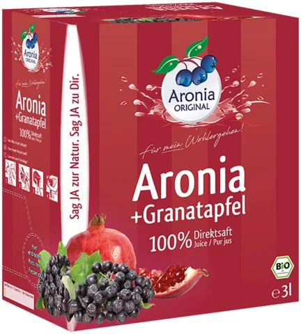 Suc bio pur de aronia cu rodie, 3l Aronia Original