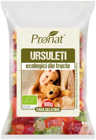 Bio ursuleti din fructe, 100g Pronat