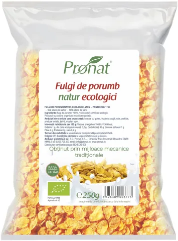 Fulgi de porumb natur, bio, 250g Pronat