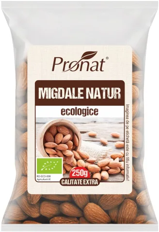Migdale bio natur samburi, 250g Pronat