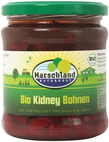 Fasole rosie Kidney bio, 330g / 220g Marschland Naturkost