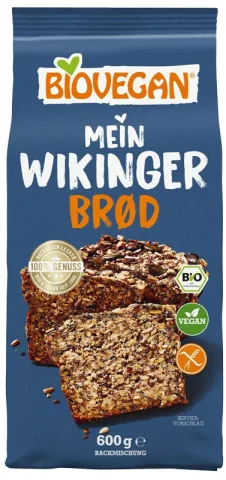 Premix bio pentru paine fara gluten "Painea vikingilor", 600g Biovegan