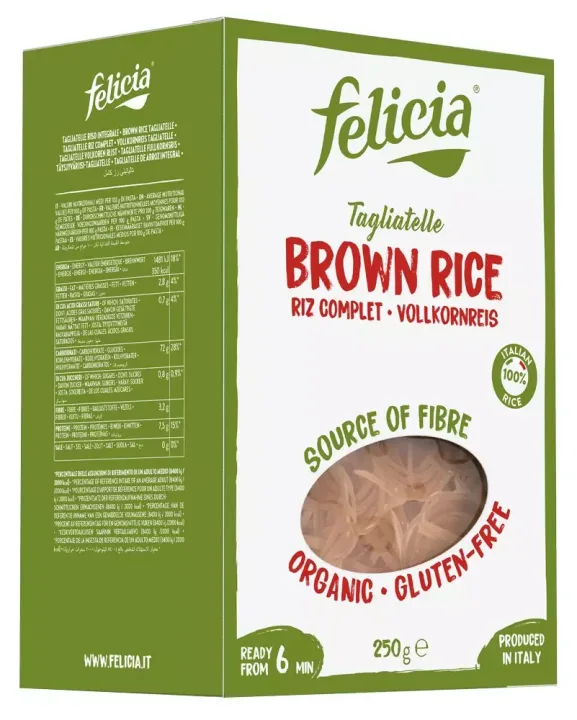 Tagliatelle bio din faina de orez integral, 250g Felicia