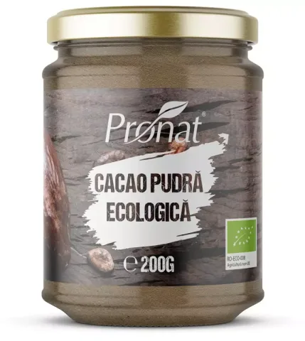 Cacao pudra bio, 200g Pronat