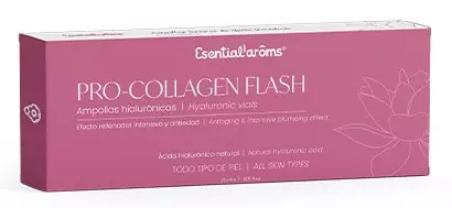 Fiole cu acid hialuronic natural, Pro-collagen Flash, antiaging, 7 x 1.5ml Esentialaroms