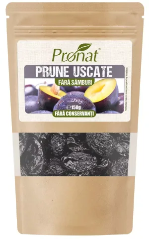 Prune fara conservanti si samburi, 150 g