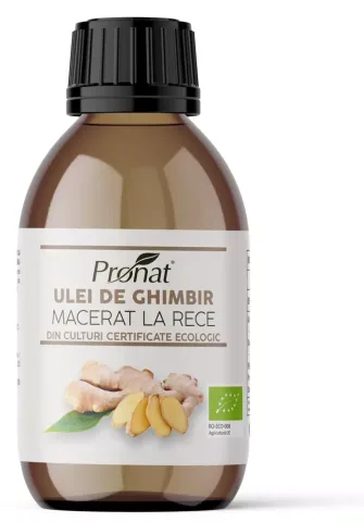 Ulei bio de ghimbir macerat la rece, 100ml Pronat