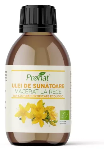Ulei bio de sunatoare macerat la rece, 100ml Pronat
