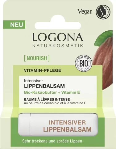 Balsam bio de buze cu unt de cacao, 4,6g Logona