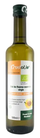 Ulei de floarea soarelui bio 500ml Crudolio