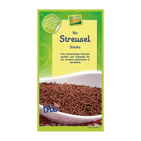 Ornamente bio de ciocolata pentru prajituri, 60g Biovita