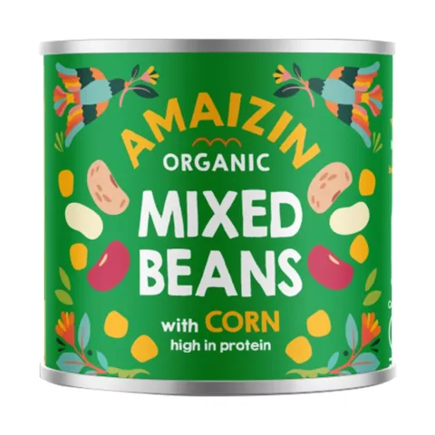 Mix bio de fasole cu porumb, 200g Amaizin