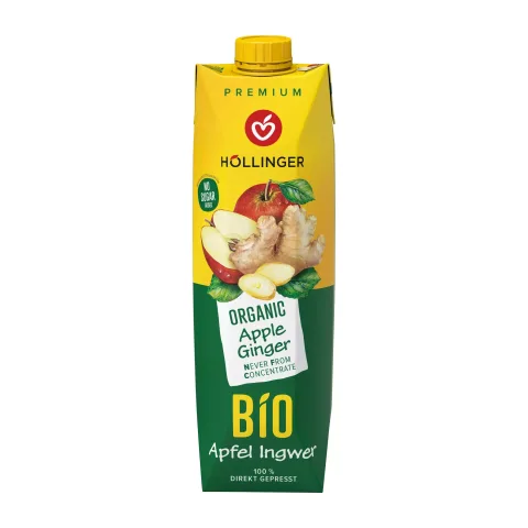 Suc bio de mere cu ghimbir, 1000ml Hollinger