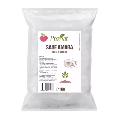 Sare Epson Sare amara (sulfat de magneziu), 1kg Pronat