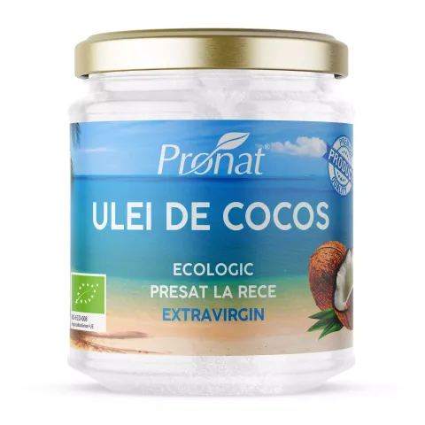 Ulei de cocos extravirgin bio presat la rece 200ml Pronat