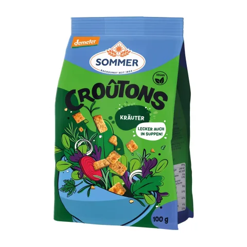 Crutoane bio și demeter cu ierburi aromatice, 100g Sommer