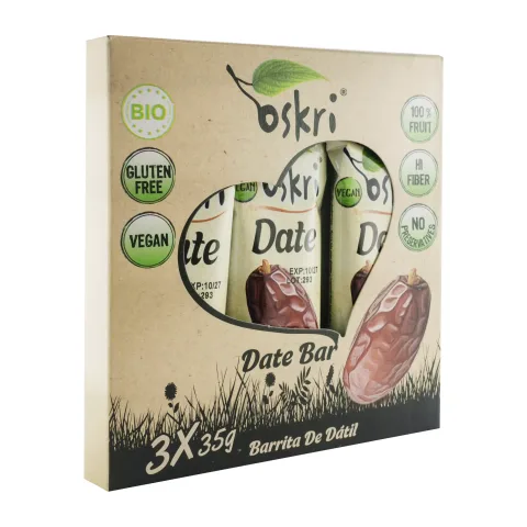 Batoane bio din curmale , 3x35g Oskri
