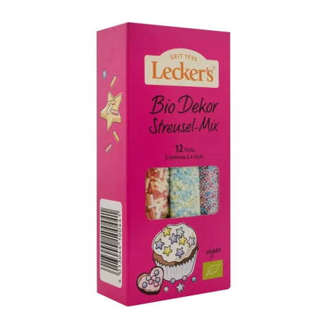 Mix decorațiuni bio pentru prăjituri, 120g Leckers