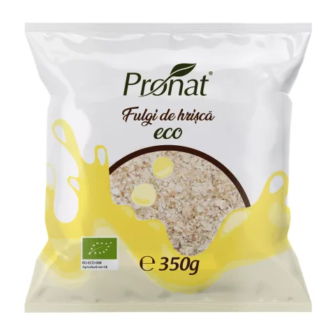 Fulgi de hrisca bio, 350g Pronat