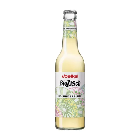 Băutură carbogazosă bio cu flori de soc, 330ml Voelkel