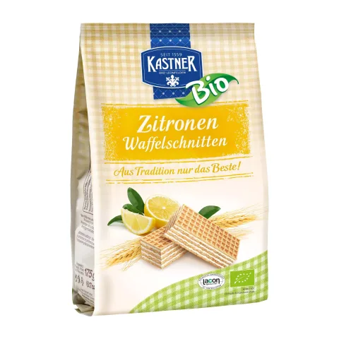 Napolitane bio cu lămâie, 175g Kastner