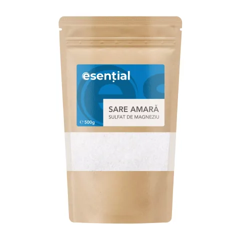 Sare Epson Sare amara (sulfat de magneziu), 500g Esential