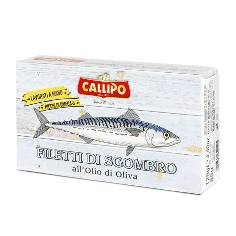 File de macrou în ulei de măsline, 125g Callipo
