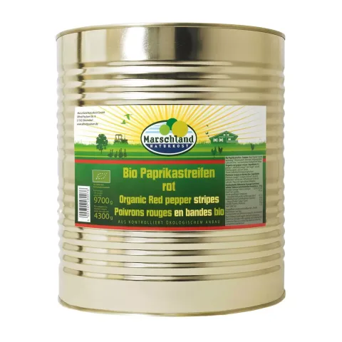 Fasii de ardei rosu bio, 10200ml, Marschland Naturkost