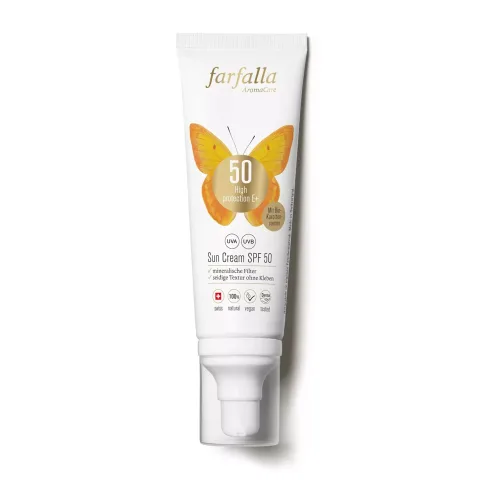 Cremă de față cu protecție solară SPF 50, 80ml Farfalla