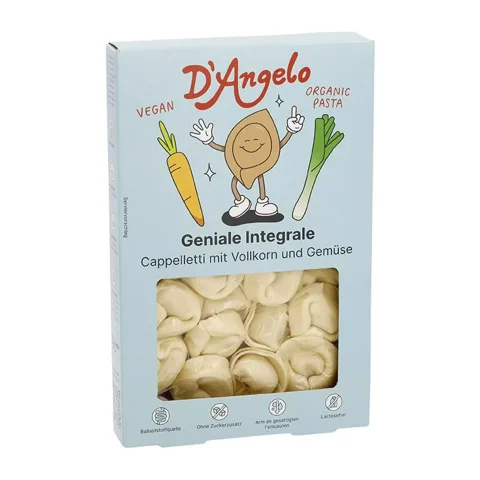 Cappelletti bio cu legume, 250g D'angelo Pasta