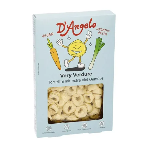 Tortellini bio cu legume, 250g D'angelo Pasta