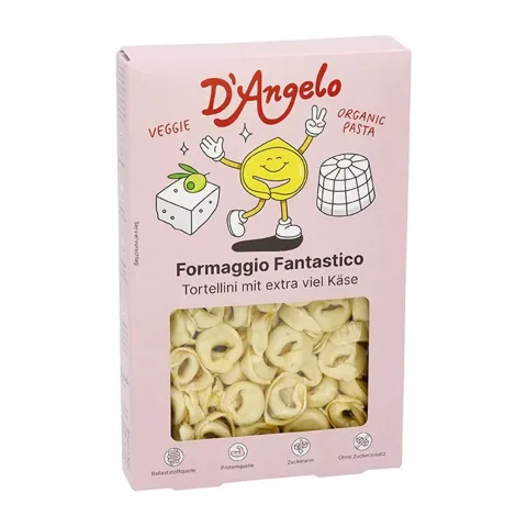 Tortellini bio cu branza, 250g D'angelo Pasta