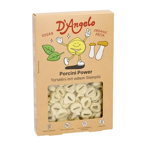 Tortellini bio cu ciuperci si ceapa, 250g D'angelo Pasta