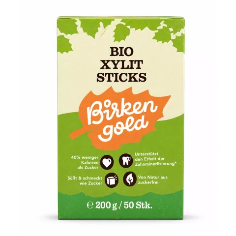 Indulcitor bio, 100% xylitol 200g (50 pliculete a 4g) Birkengold