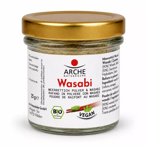 Wasabi bio, pulbere din radacina de hrean 25g Arche