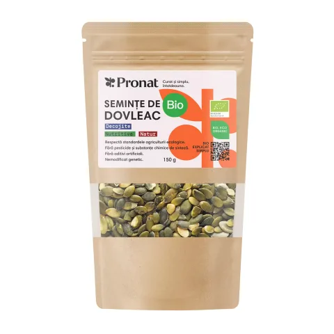Seminte de dovleac bio, 150g Pronat
