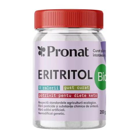 Eritritol bio inlocuitor de zahar, 200g Pronat