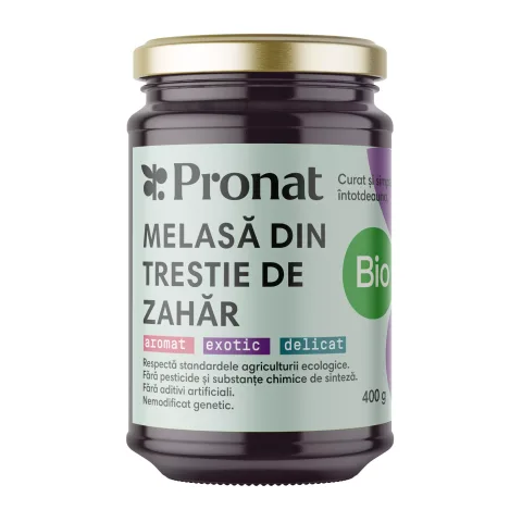 Melasa bio din trestie de zahar, 400g Pronat