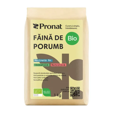 Faina bio de porumb macinata fin 1kg Pronat
